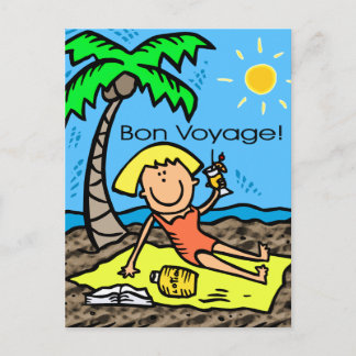 Briefkaart: Bon Voyage Briefkaart