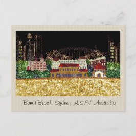 Briefkaart | Bondi Nights | Bondi Beach, Australië