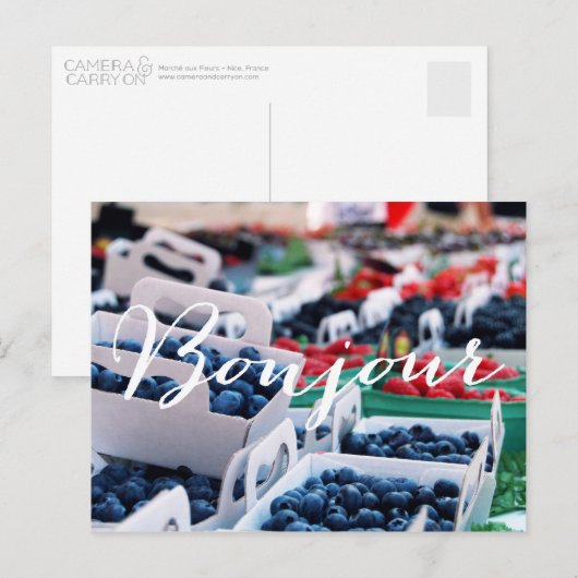 Briefkaart Bonjour Berries (Voorkant / Achterkant)