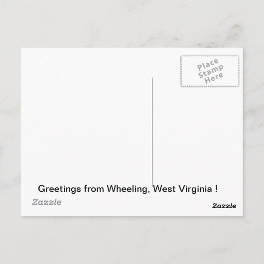 briefkaart bookstore pieping west virginia (Achterkant)