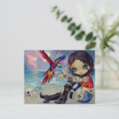 briefkaart "Bootstrap Betsy" (Staand voorkant)