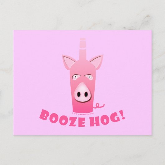 BRIEFKAART BOOZE HOG (Voorkant)