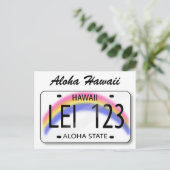 Briefkaart bord van Aloha Hawaii-licentie (Staand voorkant)