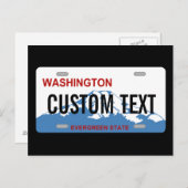 Briefkaart bord van de douanevergunning van Washin (Voorkant / Achterkant)