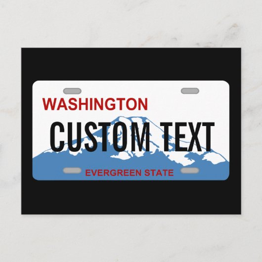 Briefkaart bord van de douanevergunning van Washin (Voorkant)