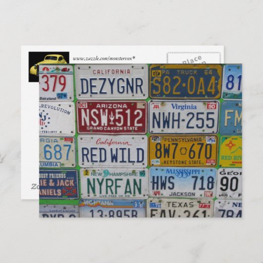 Briefkaart Borden auto (Voorkant / Achterkant)