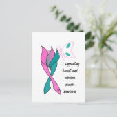 Briefkaart - Borstkanker en ovariumcarcinoom (Staand voorkant)