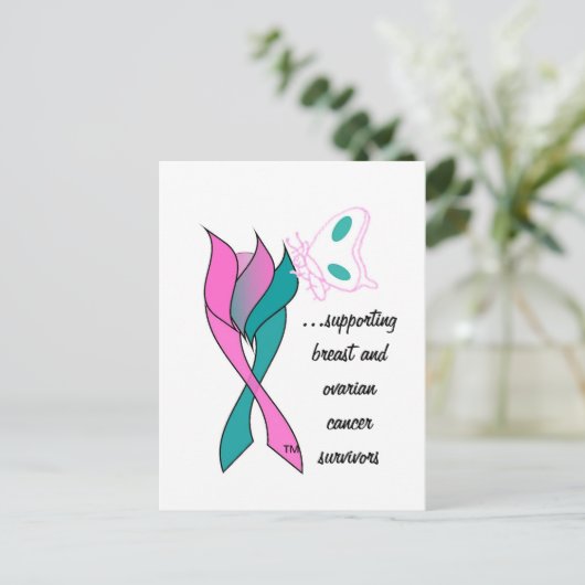 Briefkaart - Borstkanker en ovariumcarcinoom (Staand voorkant)