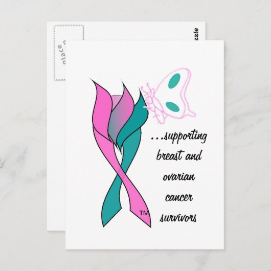 Briefkaart - Borstkanker en ovariumcarcinoom (Voorkant / Achterkant)