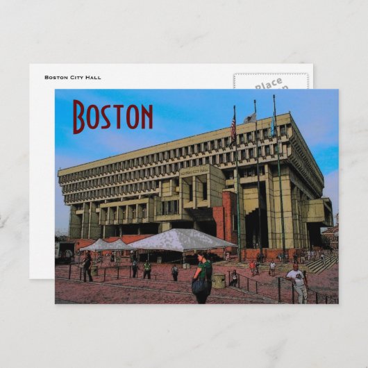Briefkaart Boston City Hall (Voorkant / Achterkant)