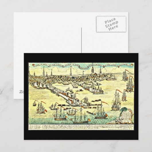 Briefkaart- Boston Maps-17 Briefkaart (Voorkant / Achterkant)