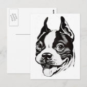 Briefkaart Boston Terrier (Voorkant / Achterkant)