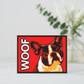 Briefkaart Boston Terrier (Staand voorkant)