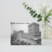 briefkaart "Boston Train Station 1890" (Staand voorkant)