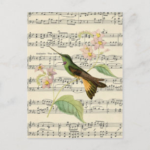  briefkaart botanische kolibrie