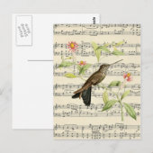  briefkaart botanische kolibrie (Voorkant / Achterkant)