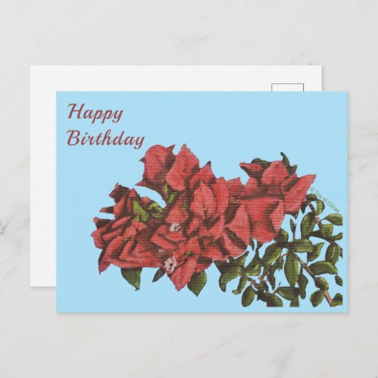 Briefkaart Bougainvillea (Voorkant / Achterkant)