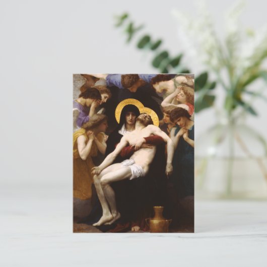 Briefkaart Bouguereau Pieta (Staand voorkant)