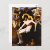 Briefkaart Bouguereau Pieta (Voorkant / Achterkant)