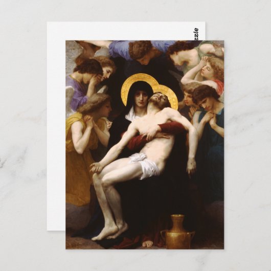 Briefkaart Bouguereau Pieta (Voorkant / Achterkant)