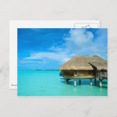 Briefkaart boven water bungalow (Voorkant / Achterkant)