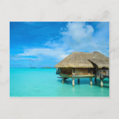 Briefkaart boven water bungalow (Voorkant)