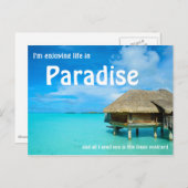 Briefkaart boven water bungalow (Voorkant / Achterkant)