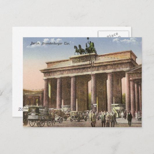 Briefkaart Brandenburger Tor Berlin (Voorkant / Achterkant)