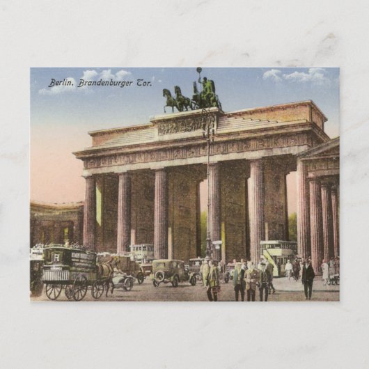  Briefkaart Brandenburger Tor Berlin (Voorkant)