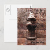 Briefkaart brandkraan in New York (Voorkant / Achterkant)