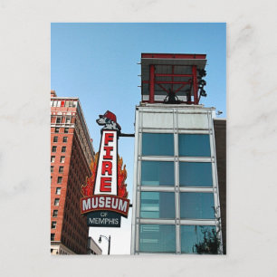 Briefkaart brandweerstation