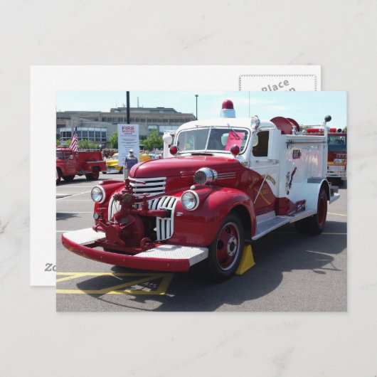  Briefkaart brandweerwagen (Voorkant / Achterkant)