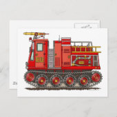 Briefkaart brandweerwagen volgen (Voorkant / Achterkant)