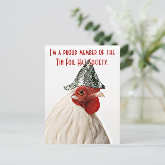 briefkaart, briefkaart met kip (Staand voorkant)