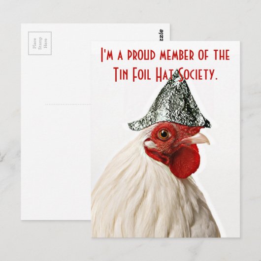 briefkaart, briefkaart met kip (Voorkant / Achterkant)