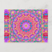Briefkaart Bright India Waterverf Mandala (Voorkant)