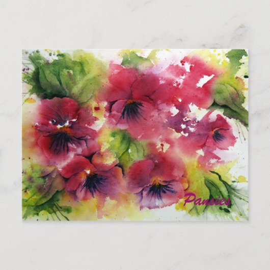 Briefkaart Bright Pansy (Voorkant)