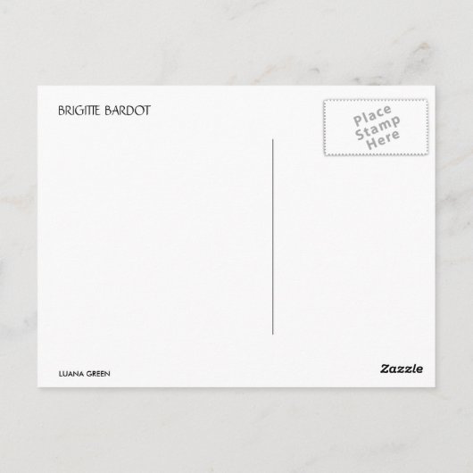 BRIEFKAART BRIGITTE BARDOT 2 (Achterkant)