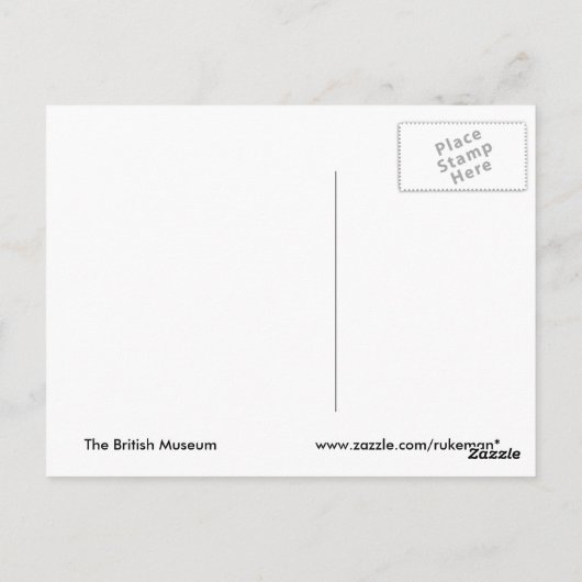 Briefkaart Brits Museum (Achterkant)