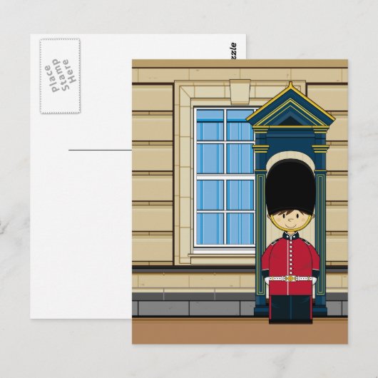 Briefkaart Britse Royal Guard (Voorkant / Achterkant)