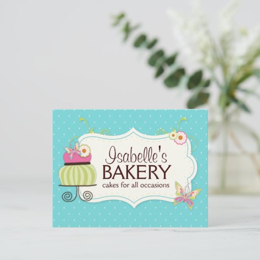 Briefkaart brochure voor bakkerij (Staand voorkant)