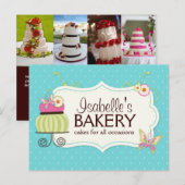 Briefkaart brochure voor bakkerij (Voorkant / Achterkant)