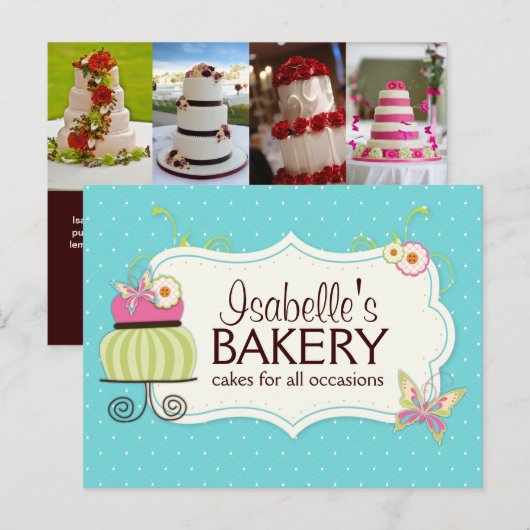 Briefkaart brochure voor bakkerij (Voorkant / Achterkant)