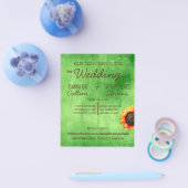 Briefkaart brochure voor groene zonnebloempjes (Enkel)