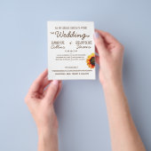 Briefkaart brochure voor Sunflower Wedding (Hand)
