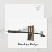 Briefkaart: Brooklyn Bridge: New York City Briefkaart (Voorkant / Achterkant)