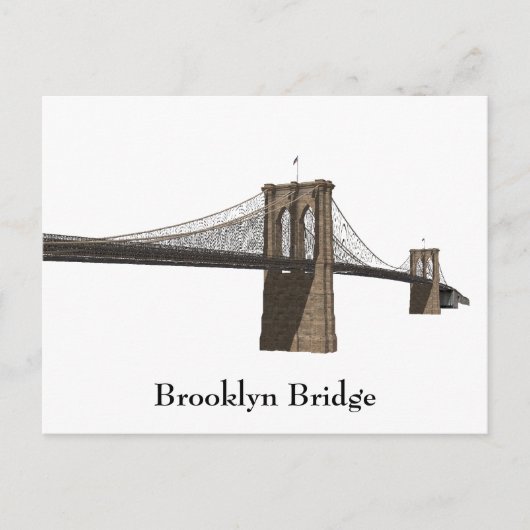 Briefkaart: Brooklyn Bridge: New York City Briefkaart (Voorkant)