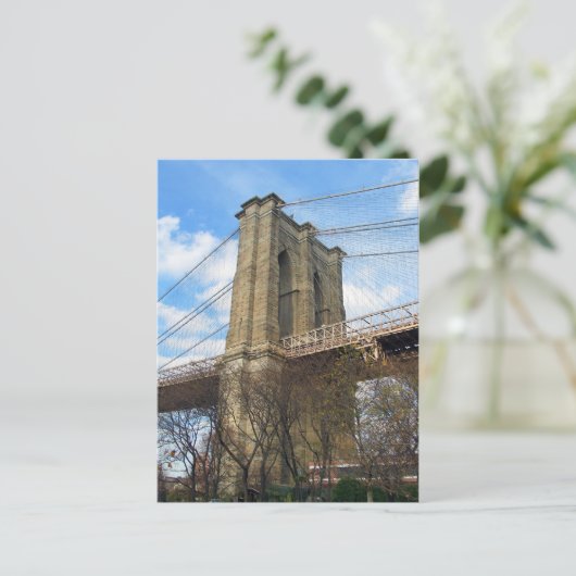 Briefkaart Brooklyn Bridge Tower (Staand voorkant)