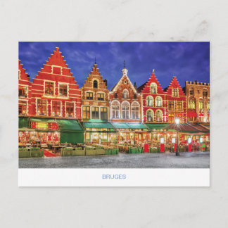 Briefkaart Brugge met Grote Markt