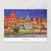 Briefkaart Brugge met Grote Markt (Voorkant)
